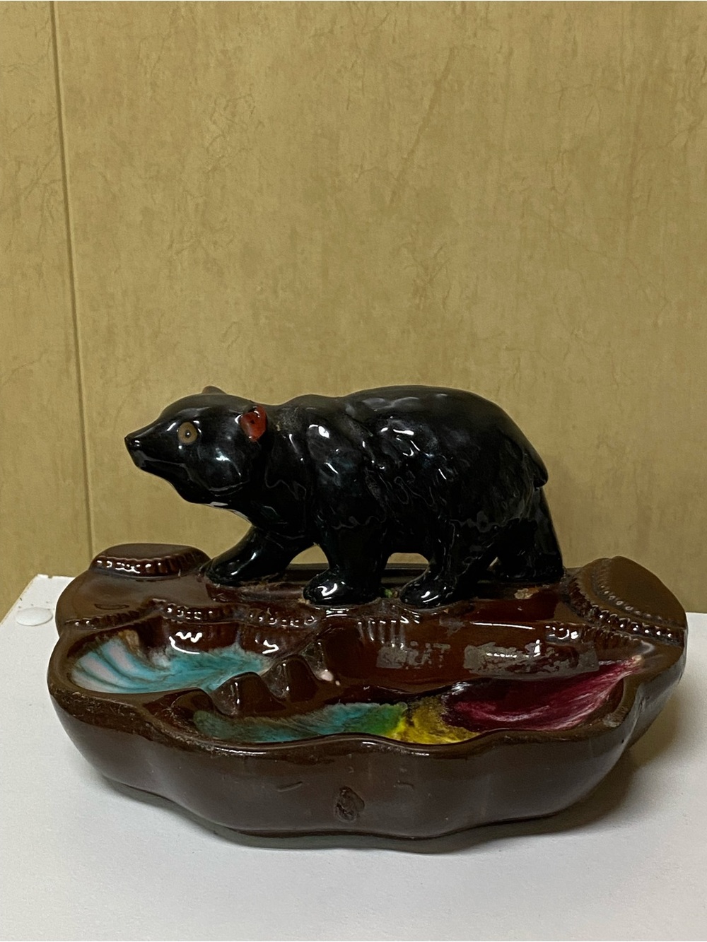 Vintage Great Smoky Mountains Black Bear Ashtray